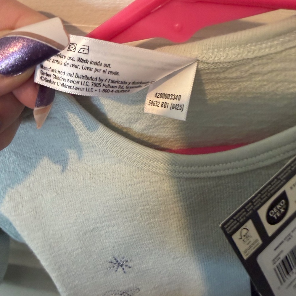 Gerber Mint Green Long-Sleeve Tee with Space Motif - Picture 6 of 8